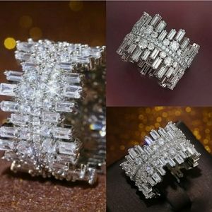 Luxury White Sapphire Silver Ring